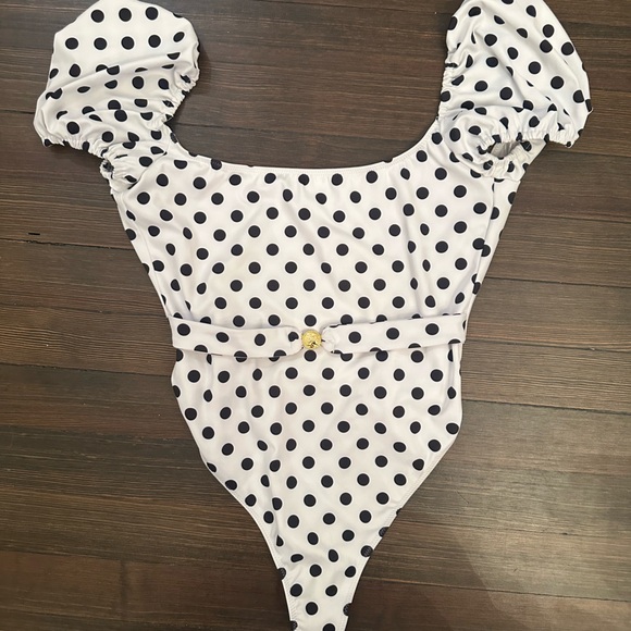 REVOLVExCAROLINE CONSTAS DELOS ONE PIECE WHITE DOT CURRENTLY OUT OF STOCK, SMALL - Picture 4 of 8